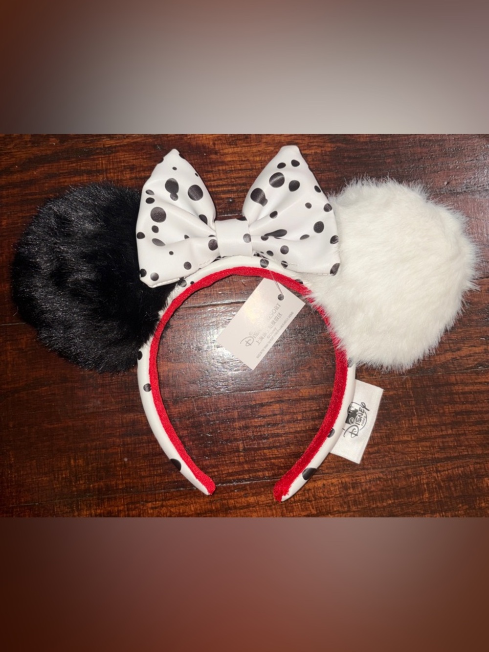 Themed 101 Dalmatian Minnie Mouse Ears Headband NWT - Picture 2 of 4